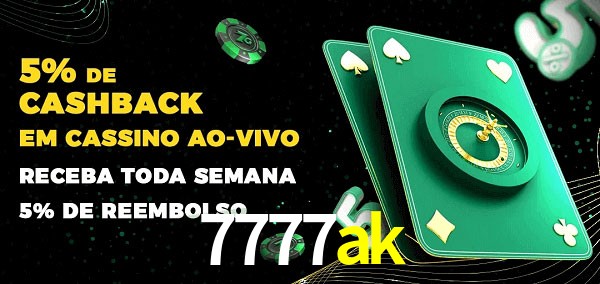 Promoções do cassino ao Vivo 7777ak